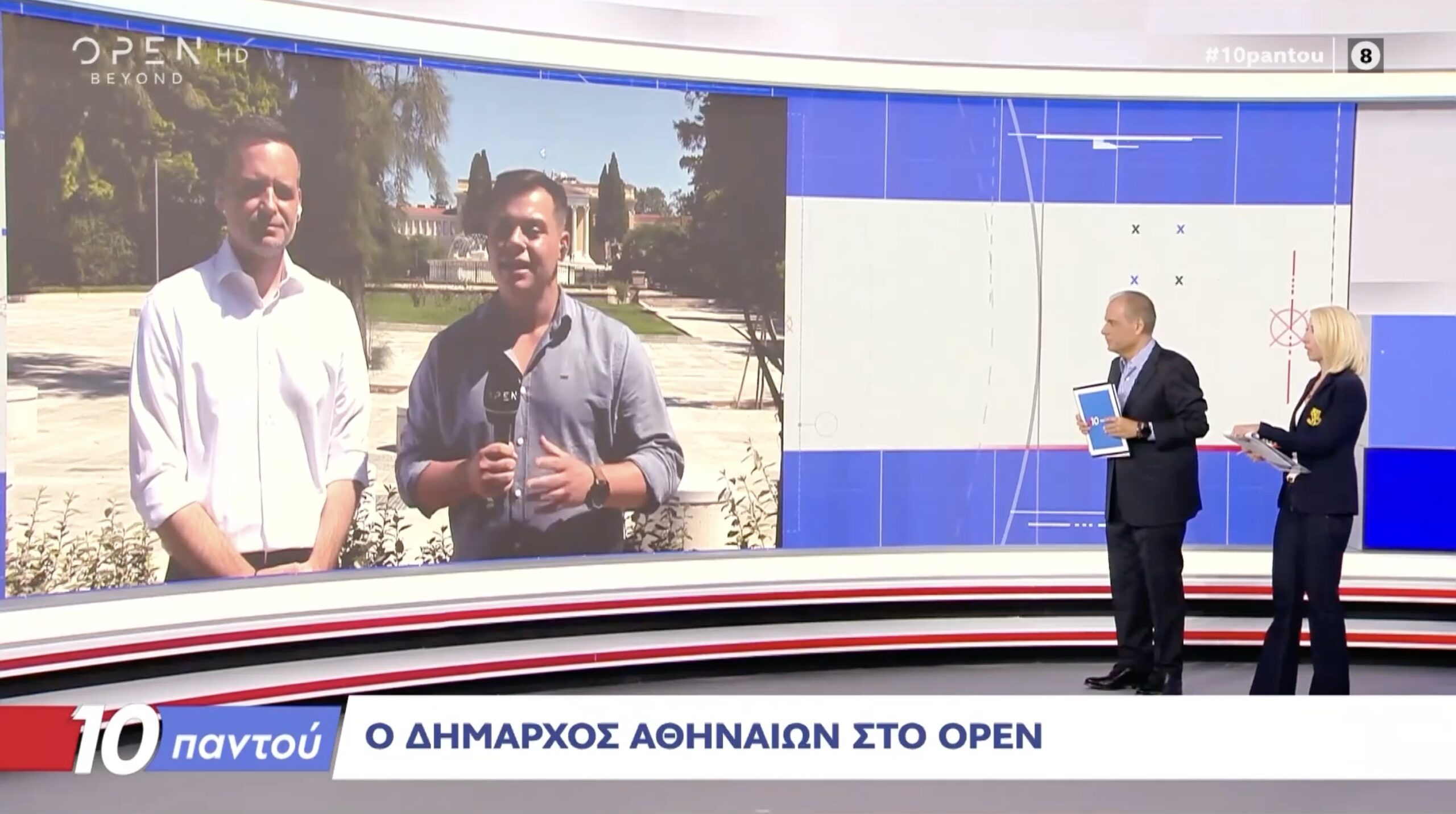 Συνέντευξη στο OPEN και στους δημοσιογράφους Ν. Στραβελάκη και Μ. Καραμήτρου